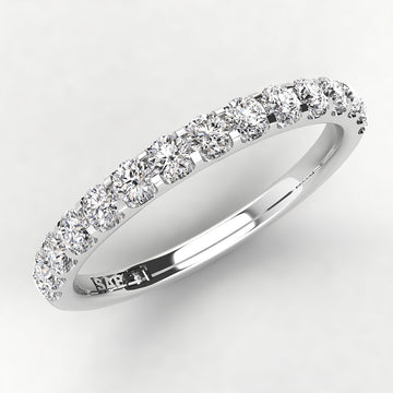 Shared Prong Diamond Wedding Band 15 Stones .25ct